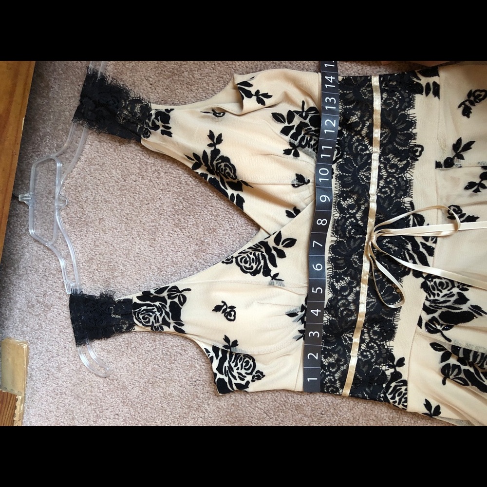 My Michelle roses with sheer overlay dress - Picture 6 of 8